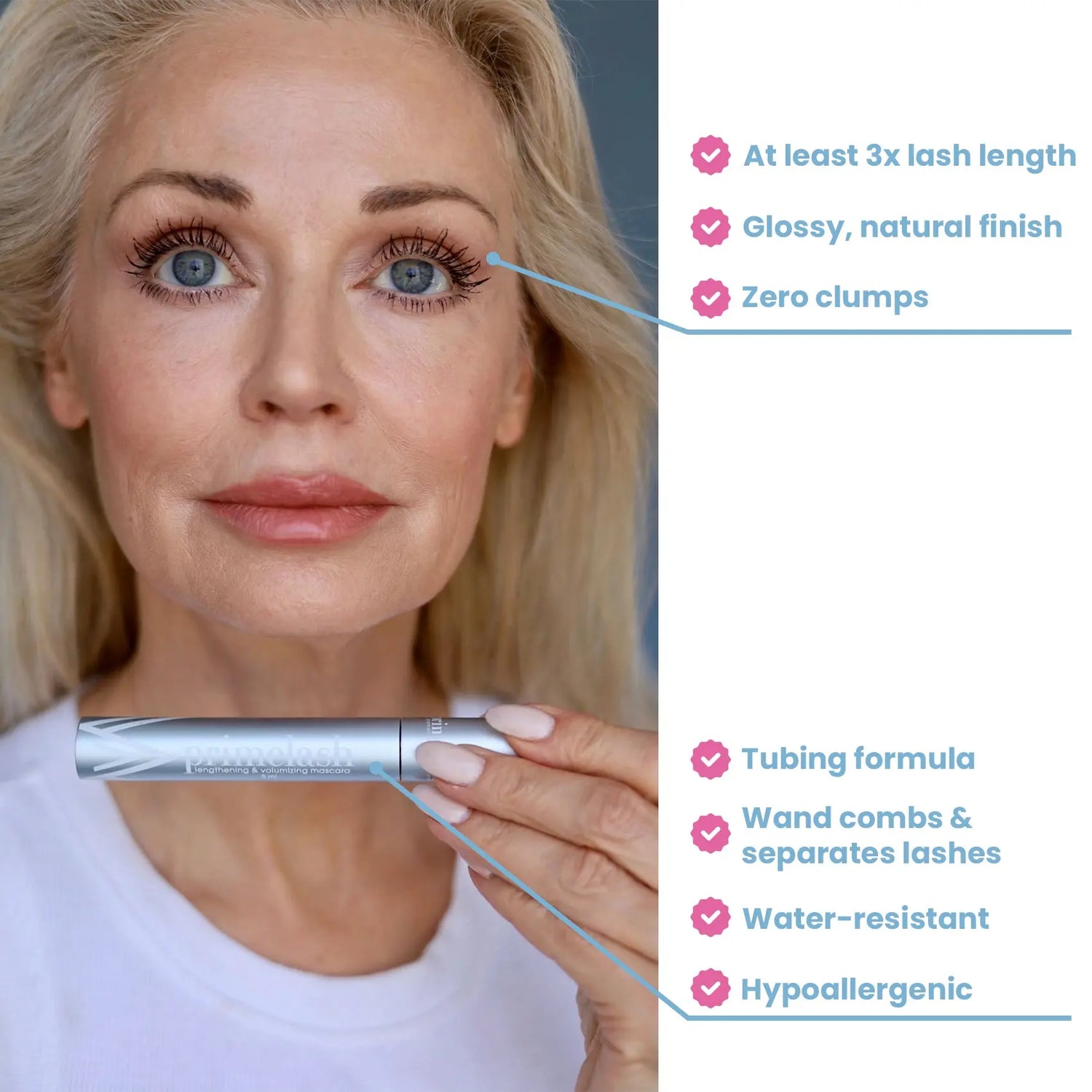 Revitalize Your Lashes with PrimeLash Mascara - The Ultimate Volumizing Formula for Mature Eyes