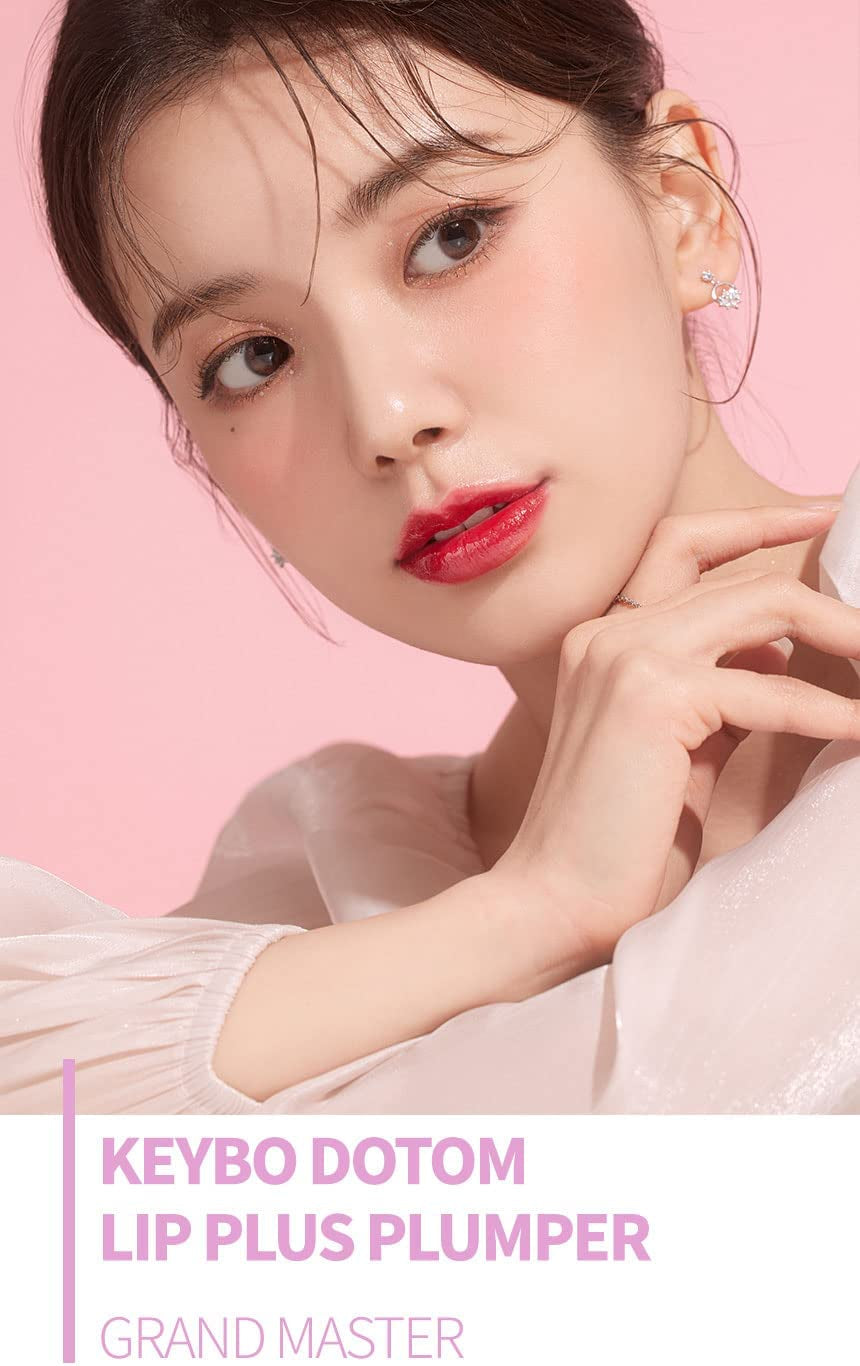 KEYBO Lip Plumper Dotom Lip Plus, 3 Steps Extreme Plumping Clear Lip Gloss by Essence Lip Care Oil & 16 Color Tints from Korean Makeup (08. Winter of Me)