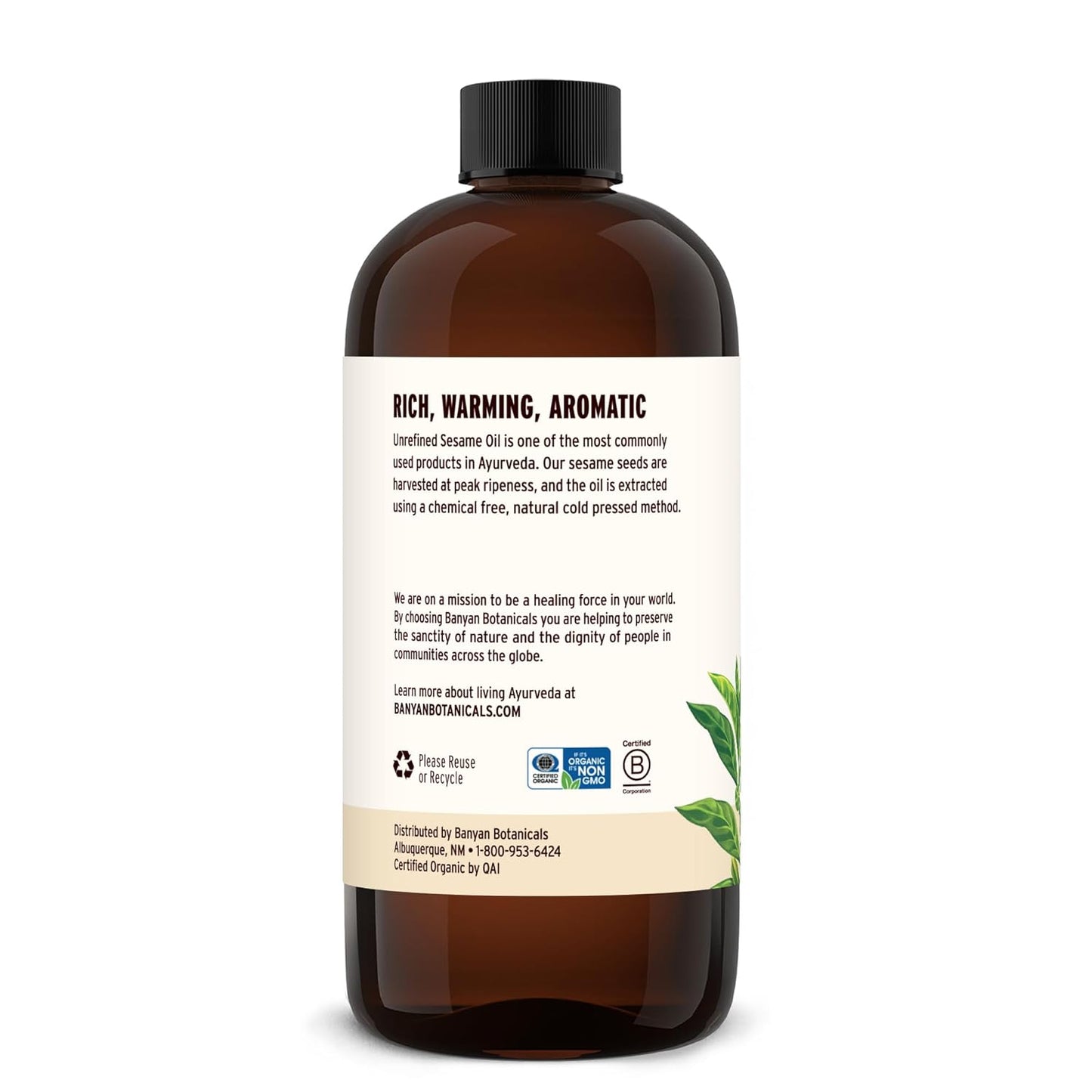 Banyan Botanicals Organic Unrefined Sesame Oil