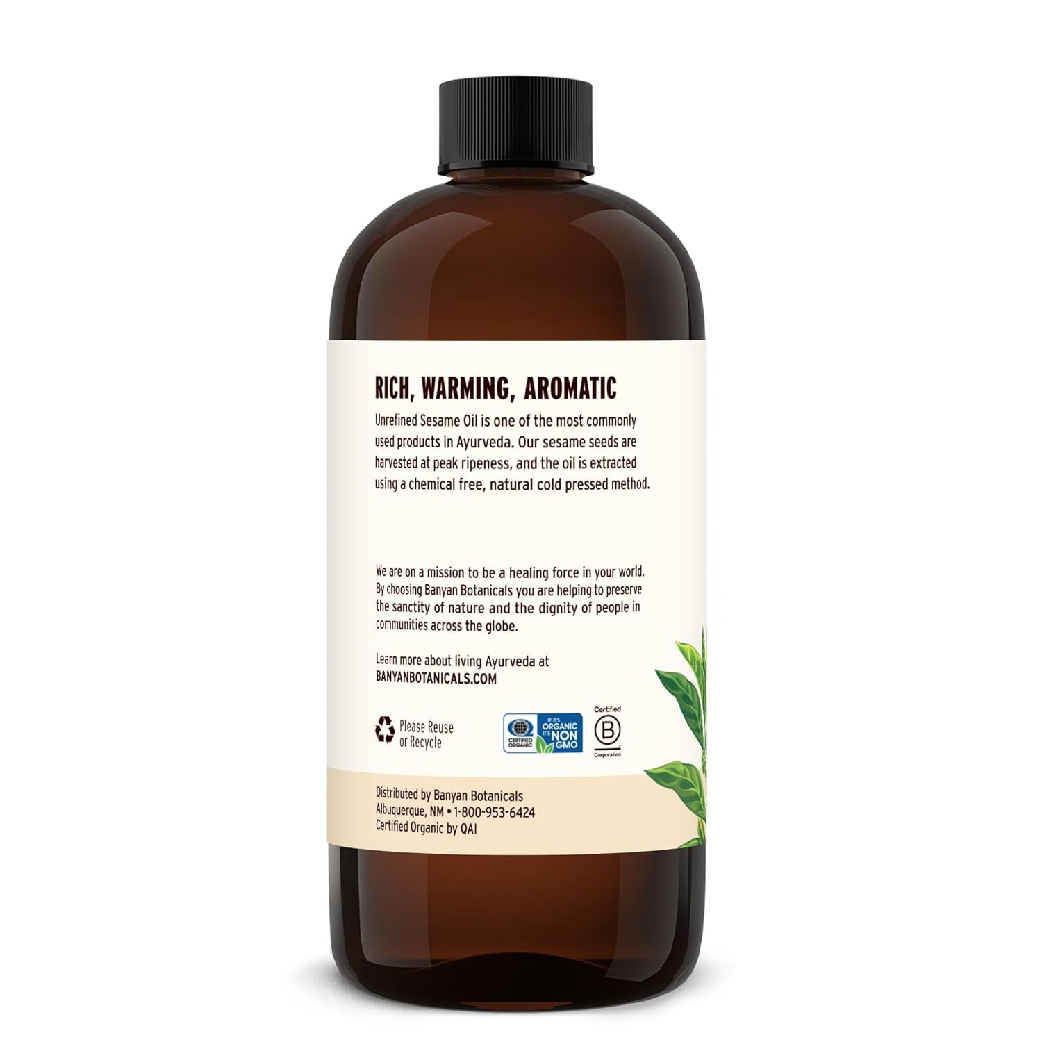 Banyan Botanicals Organic Unrefined Sesame Oil