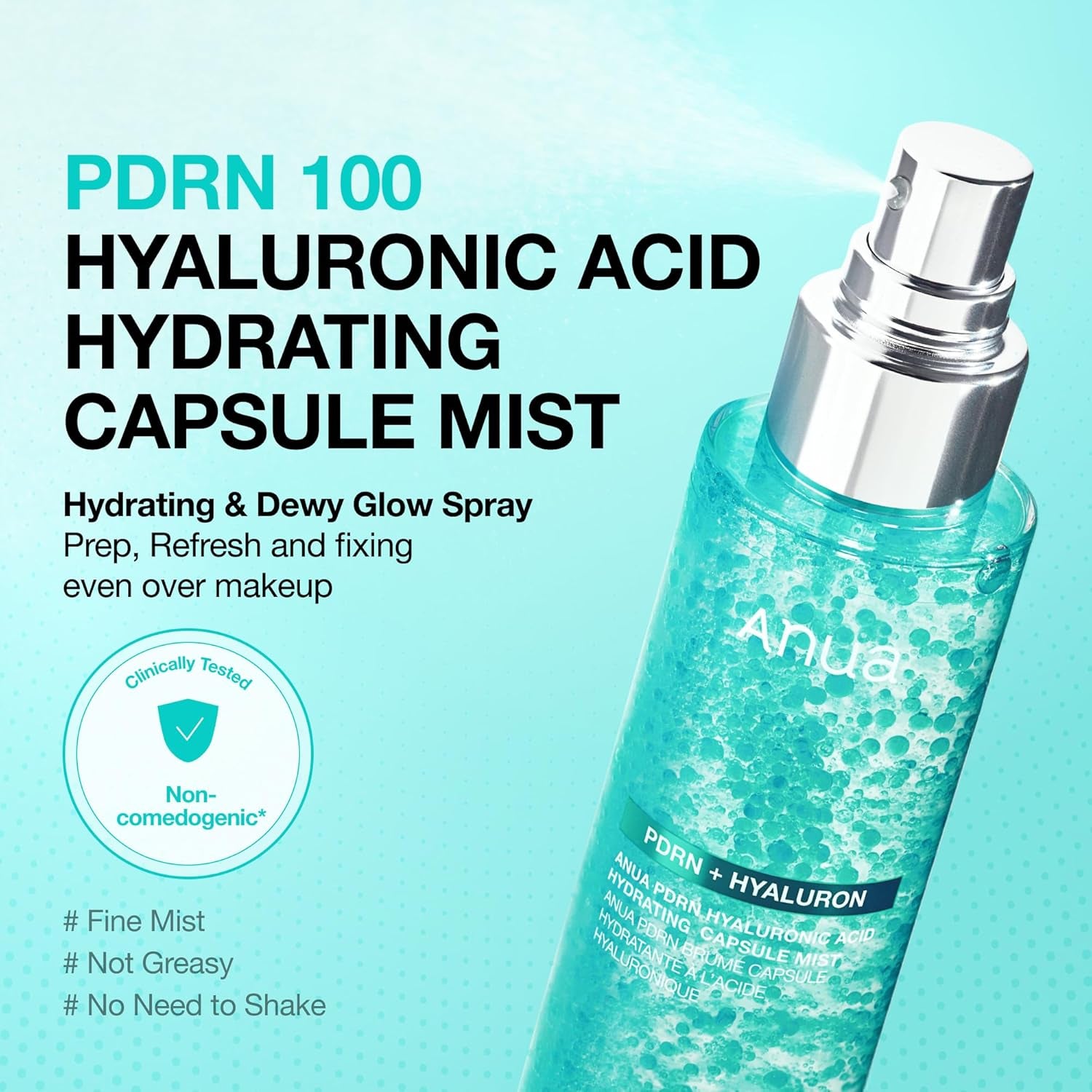 Revitalize Your Skin with ANUA PDRN Collagen Glow Facial Serum Spray - Hydrating Mist for a Dewy Finish, Perfect for All Skin Types!