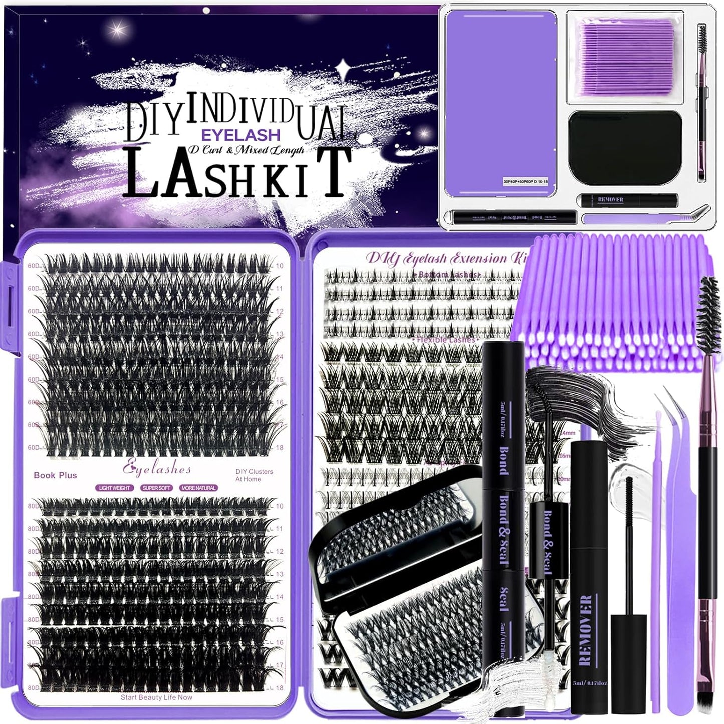 Transform Your Look with the Ultimate 780-Piece DIY Lash Extension Kit – Perfect for Stunning, Long-Lasting Eyelashes!