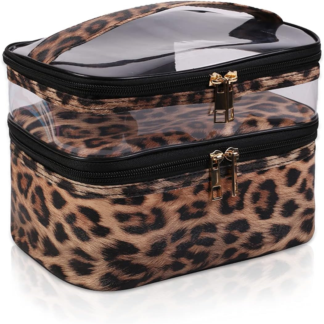 Travel Makeup Bag Makeup Organizer Bag Cosmetic Bag Makeup Bags for Women Cosmetics Cases Portable Waterproof Foldable Black