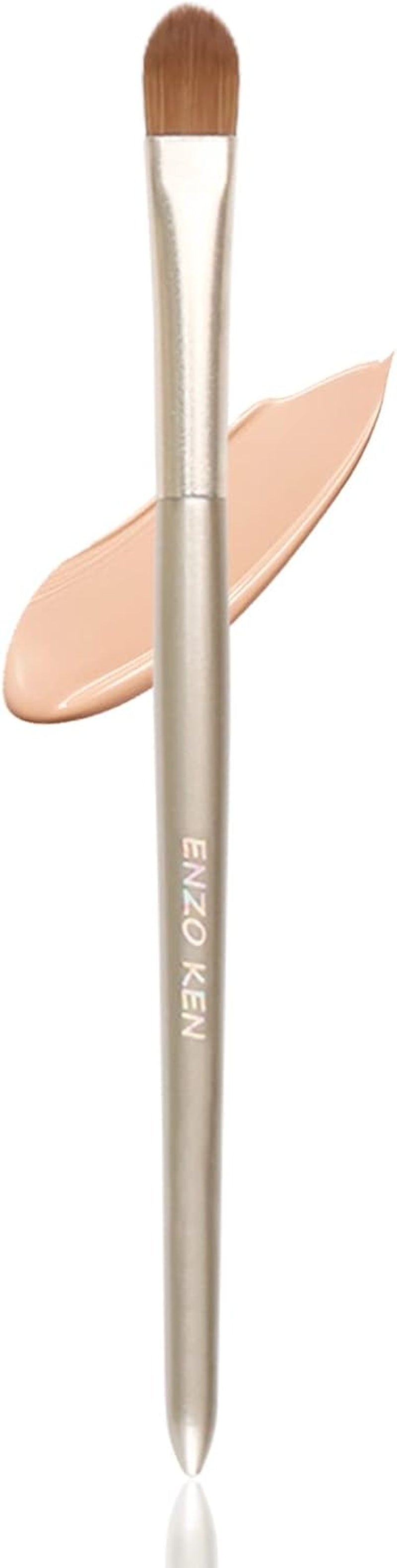 ENZO KEN Natural Hair Makeup Brush Set Professional, Fox Hair Makeup Brushes Set with Case, Gold Cosmetic Brushes Makeup Set, Natural Makeup Brushes, Natural Hair Make up Brushes Set Professional.