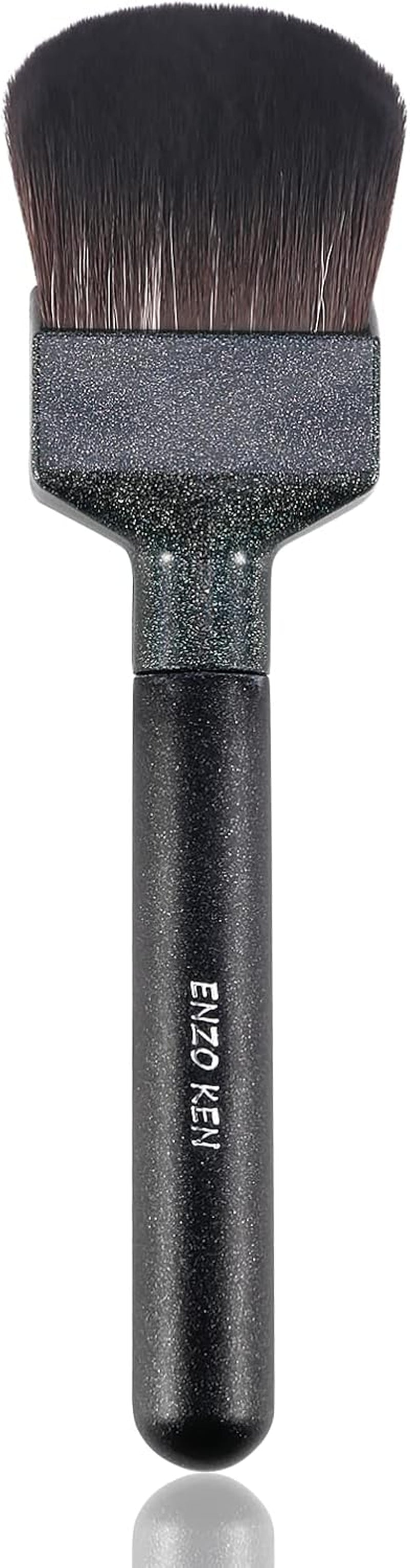 ENZO KEN Natural Hair Makeup Brush Set Professional, Fox Hair Makeup Brushes Set with Case, Gold Cosmetic Brushes Makeup Set, Natural Makeup Brushes, Natural Hair Make up Brushes Set Professional.