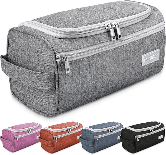Travel Toiletry Bag for Men and Women, Travel Bag for Toiletries, Dopp Kit for Men, Travel Bathroom Bag, Mens Travel Bag Hanging Toiletry Organizer Toiletry Kit for Traveling (Gray)