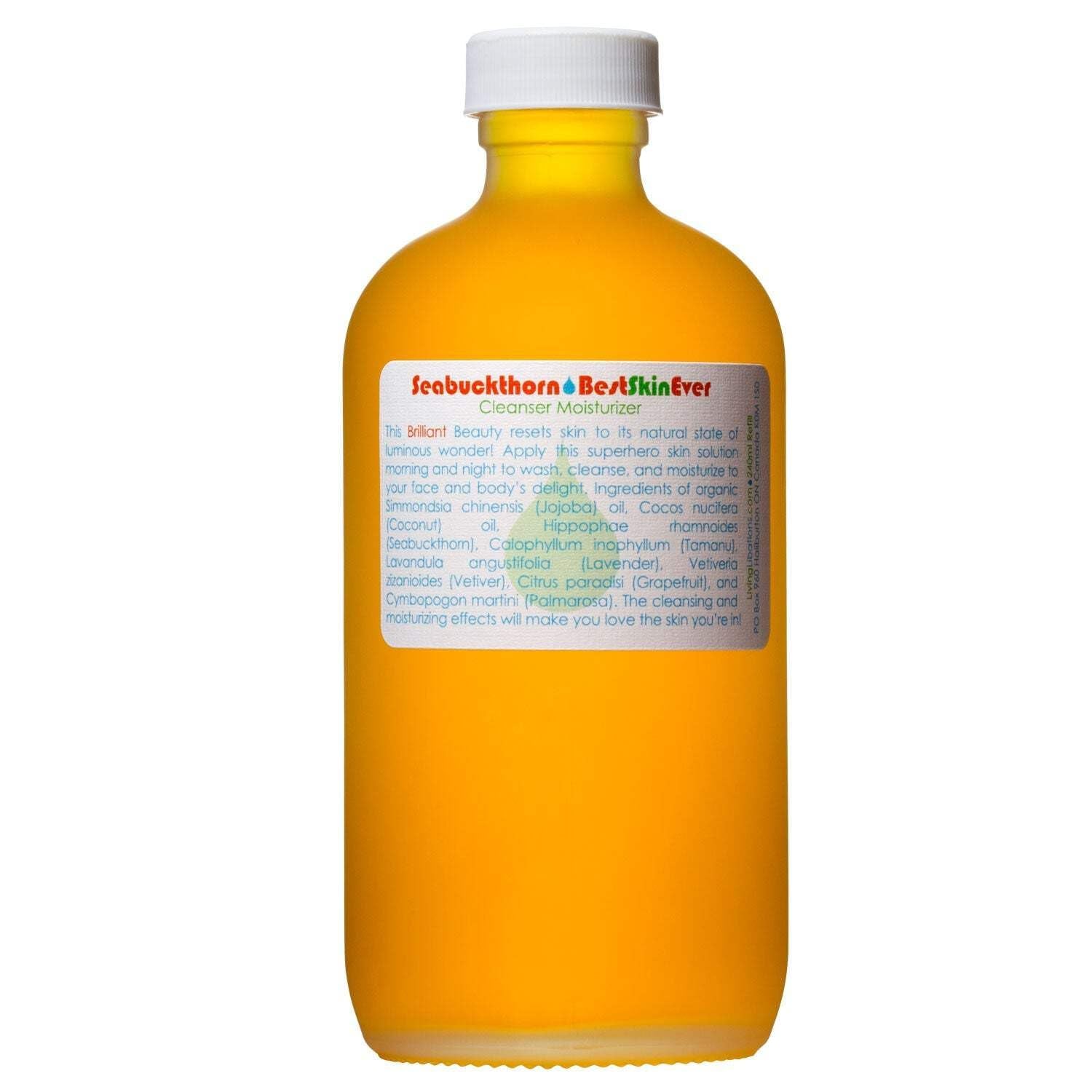 Living Libations - Organic Best Skin Ever All-In-One Facial Cleanser, Exfoliator + Moisturizer | Natural, Wildcrafted, Vegan Clean Beauty (Seabuckthorn, 1.69 Oz | 50 Ml)
