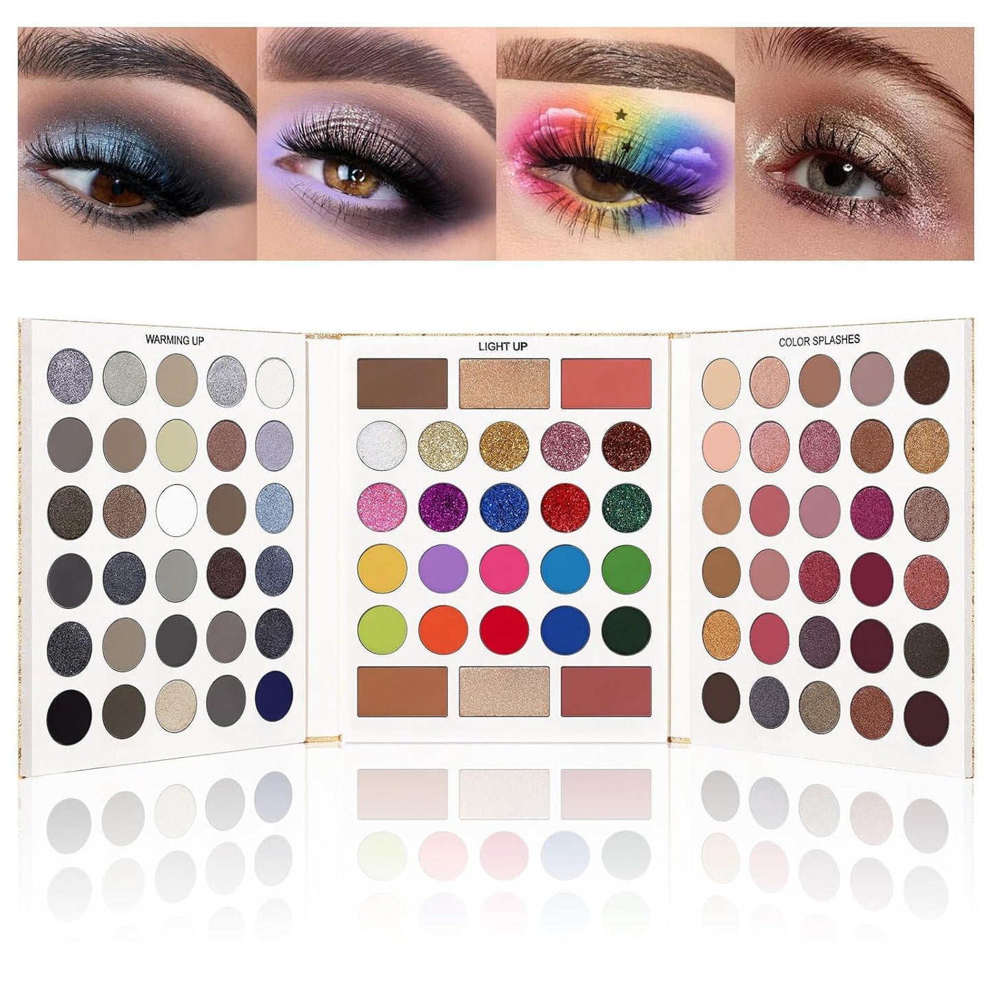 UCANBE 86-Color Eyeshadow Palette & 15-Piece Brush Set - Ultimate Makeup Kit for Stunning Looks, Perfect Valentine’s Day Gift!
