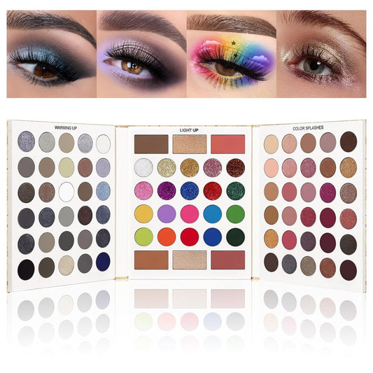 UCANBE 86-Color Eyeshadow Palette & 15-Piece Brush Set - Ultimate Makeup Kit for Stunning Looks, Perfect Valentine’s Day Gift!