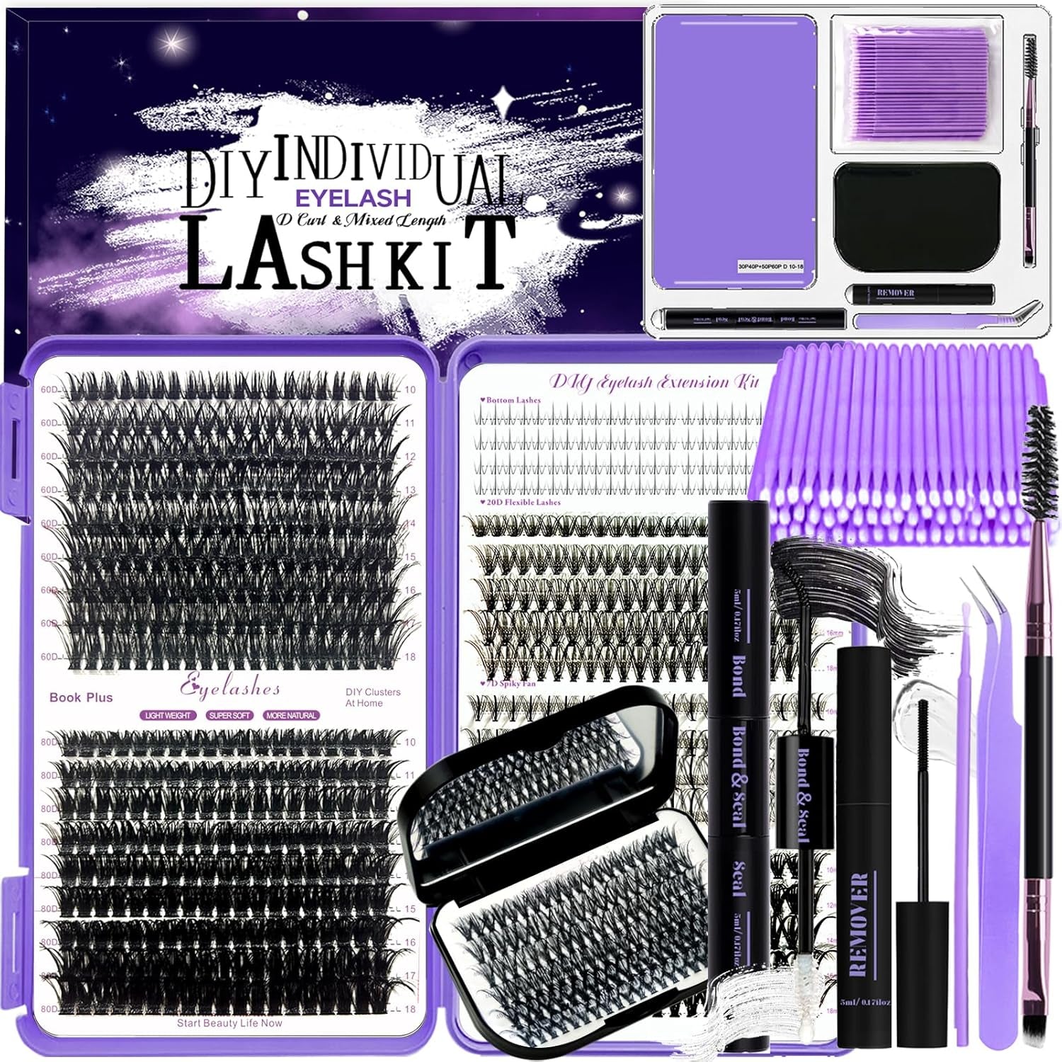Transform Your Look with the Ultimate 780-Piece DIY Lash Extension Kit – Perfect for Stunning, Long-Lasting Eyelashes!