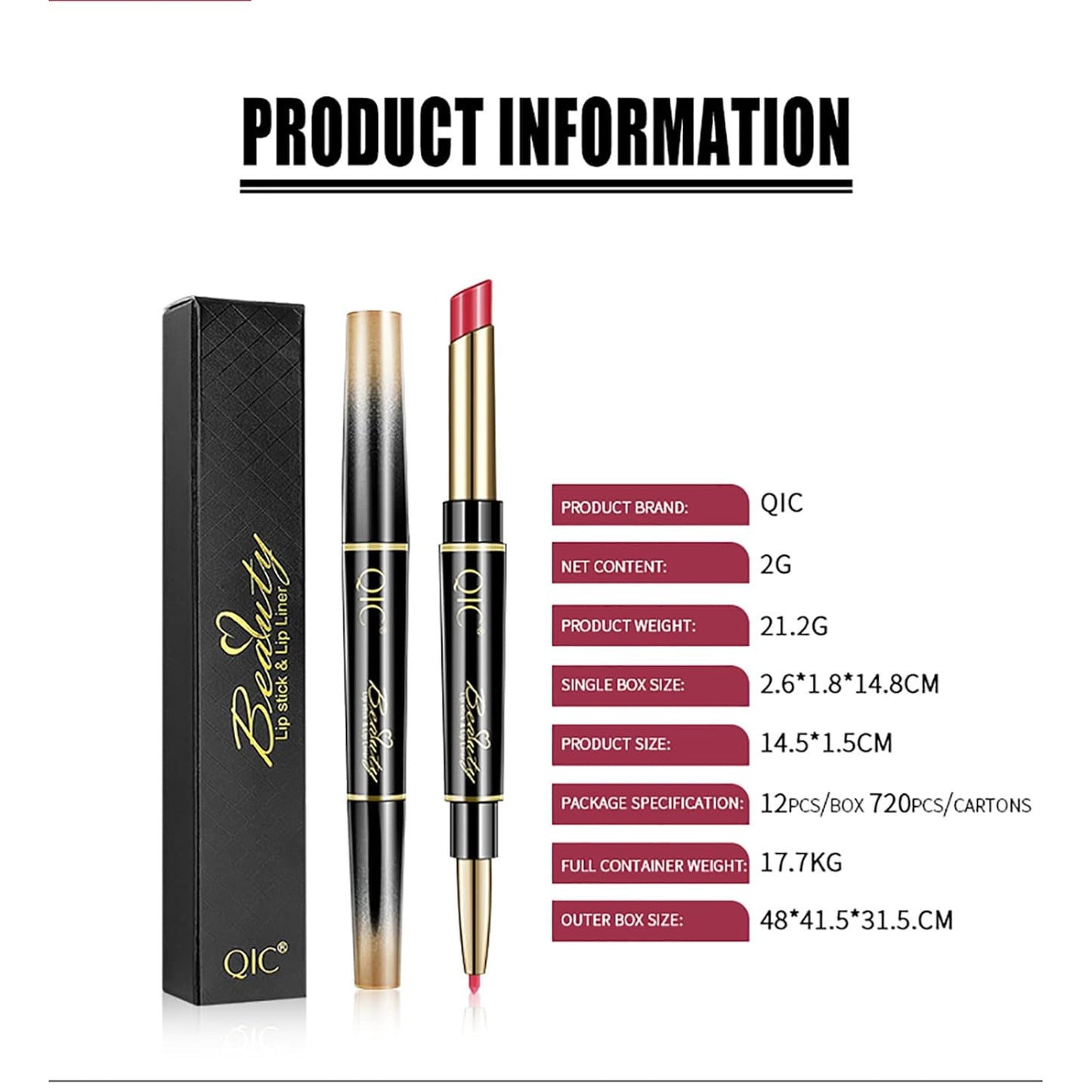 Ultimate 6-Piece Lip Liner & Lipstick Set - Vibrant Colors for Every Occasion!