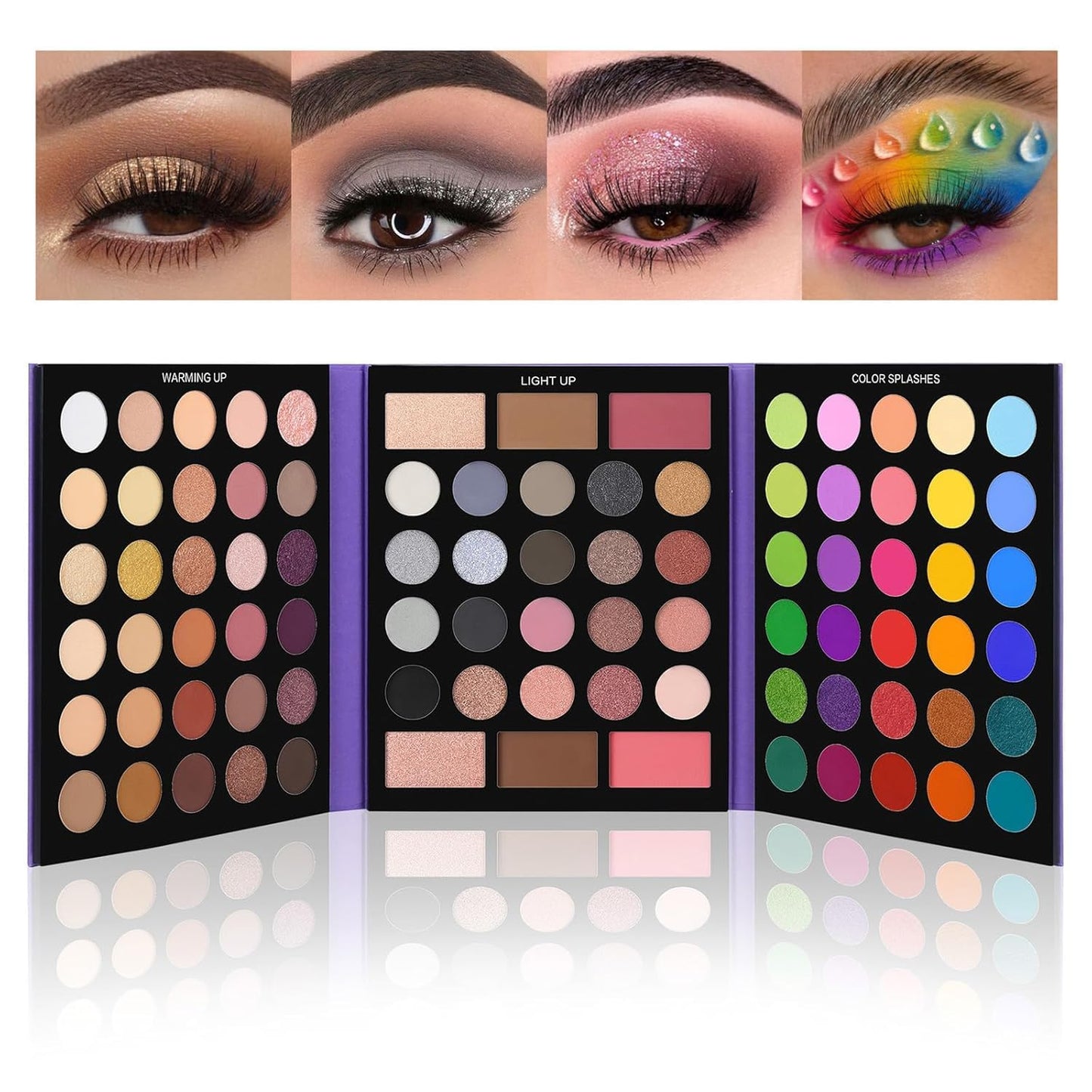 UCANBE 86-Color Eyeshadow Palette & 15-Piece Brush Set - Ultimate Makeup Kit for Stunning Looks, Perfect Valentine’s Day Gift!