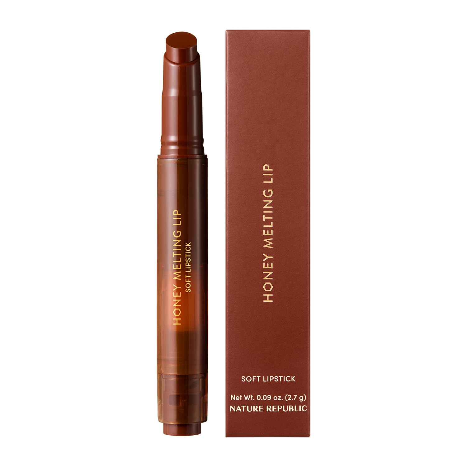 Nature Republic Honey Melting Lip Stick in Lychee - Hydrating Gloss, Moisturizing Balm, Sheer Tint with Shine & Glowy Finish - Korean Makeup Essential