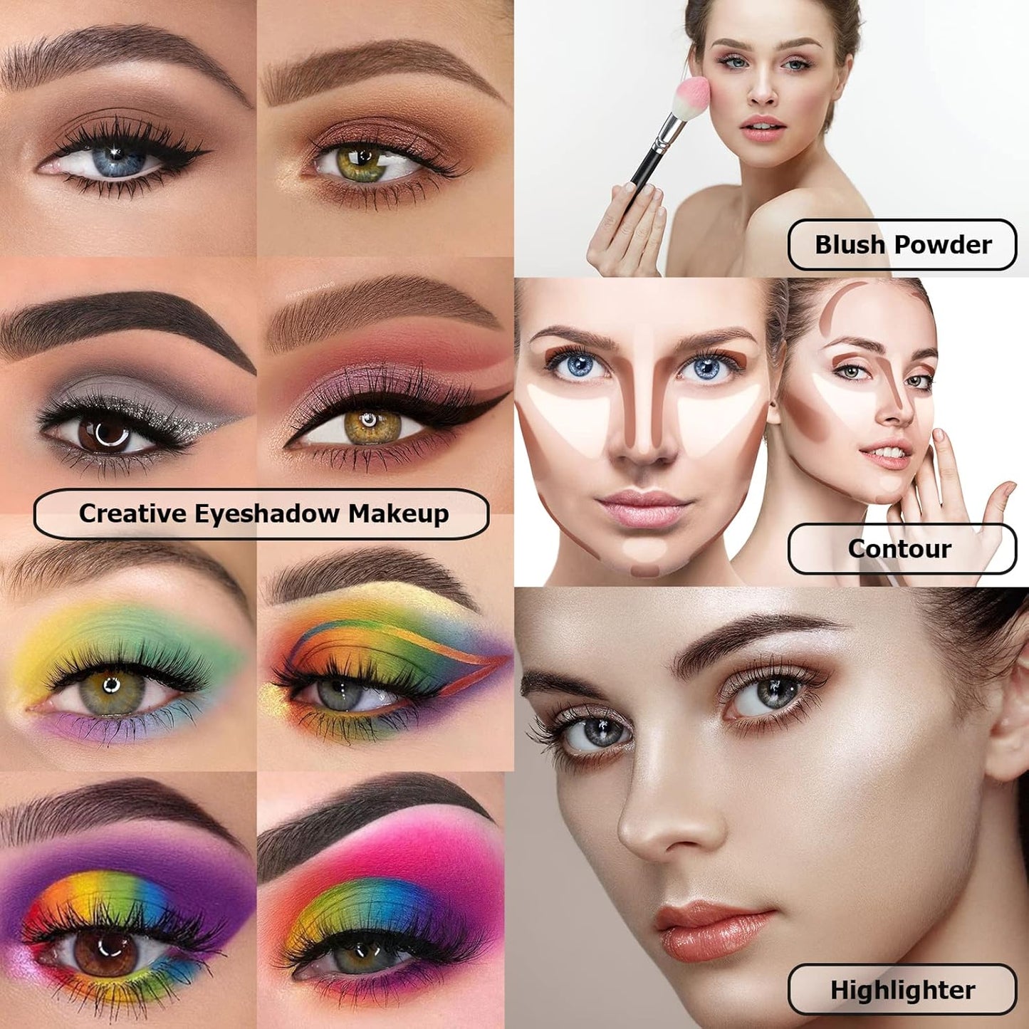 UCANBE 86-Color Eyeshadow Palette & 15-Piece Brush Set - Ultimate Makeup Kit for Stunning Looks, Perfect Valentine’s Day Gift!