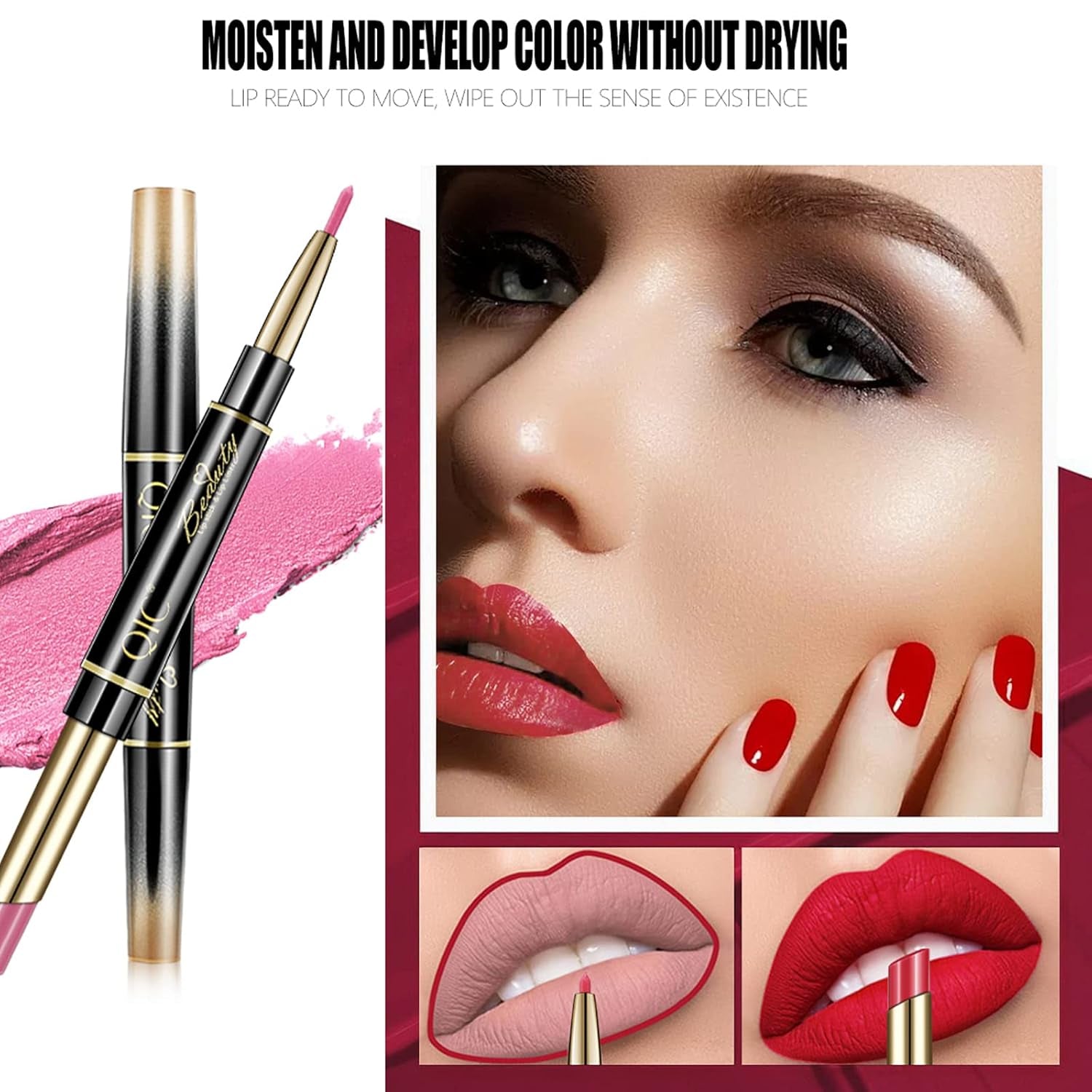 Ultimate 6-Piece Lip Liner & Lipstick Set - Vibrant Colors for Every Occasion!