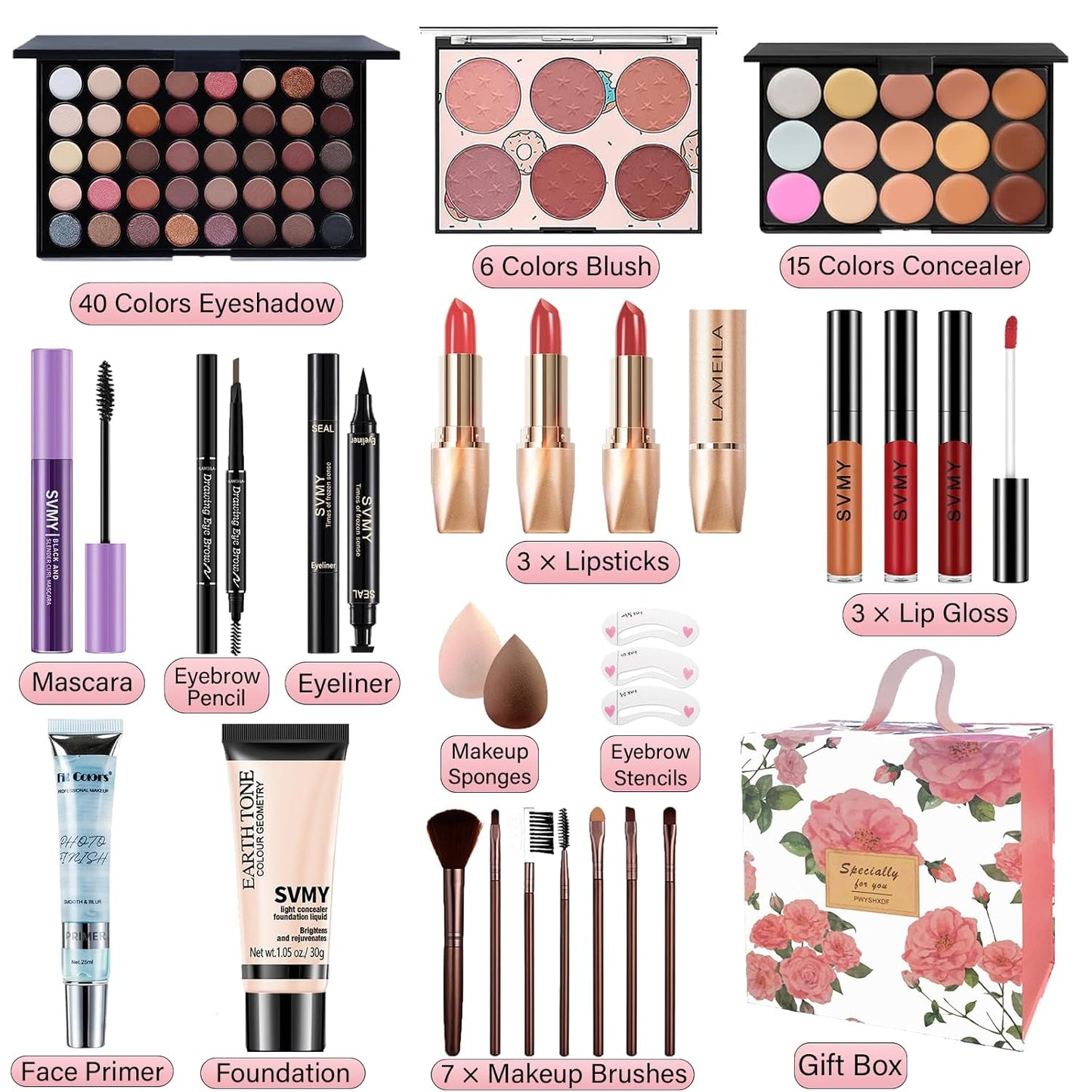 Unleash Your Inner Artist with Our 27-Piece Professional Makeup Kit - Perfect for All Occasions!