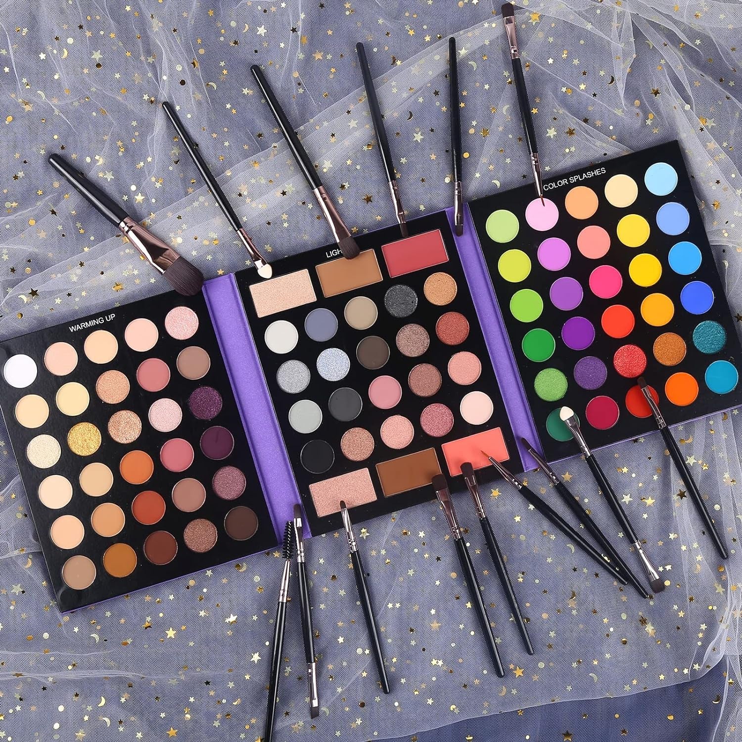 UCANBE 86-Color Eyeshadow Palette & 15-Piece Brush Set - Ultimate Makeup Kit for Stunning Looks, Perfect Valentine’s Day Gift!