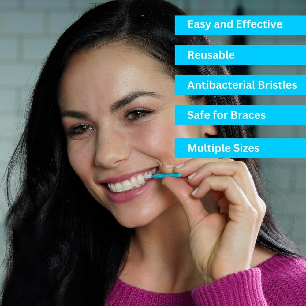 Interdental Brushes (40 Pack, Size 00 (Pink))