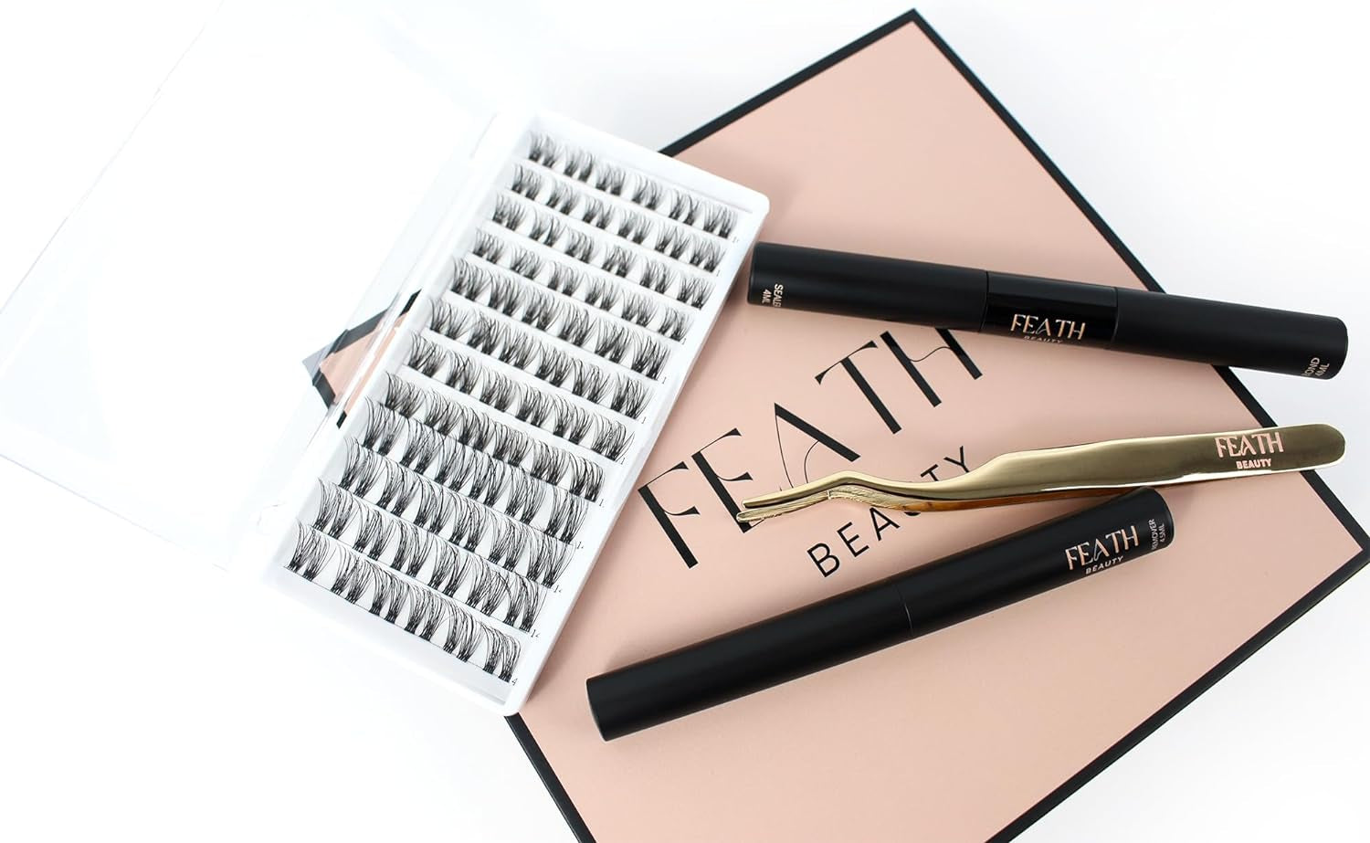 DIY Lash Kit with 72 Premium Lash Clusters, 2-In-1 Bond & Sealer, Remover, Precision Tweezers