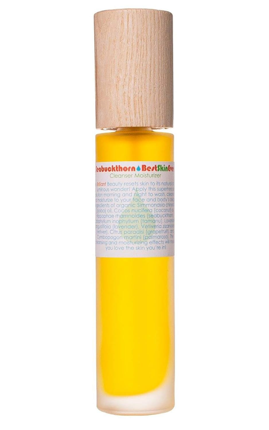 Living Libations - Organic Best Skin Ever All-In-One Facial Cleanser, Exfoliator + Moisturizer | Natural, Wildcrafted, Vegan Clean Beauty (Seabuckthorn, 1.69 Oz | 50 Ml)