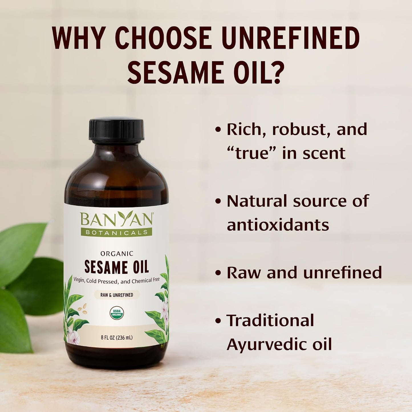 Banyan Botanicals Organic Unrefined Sesame Oil