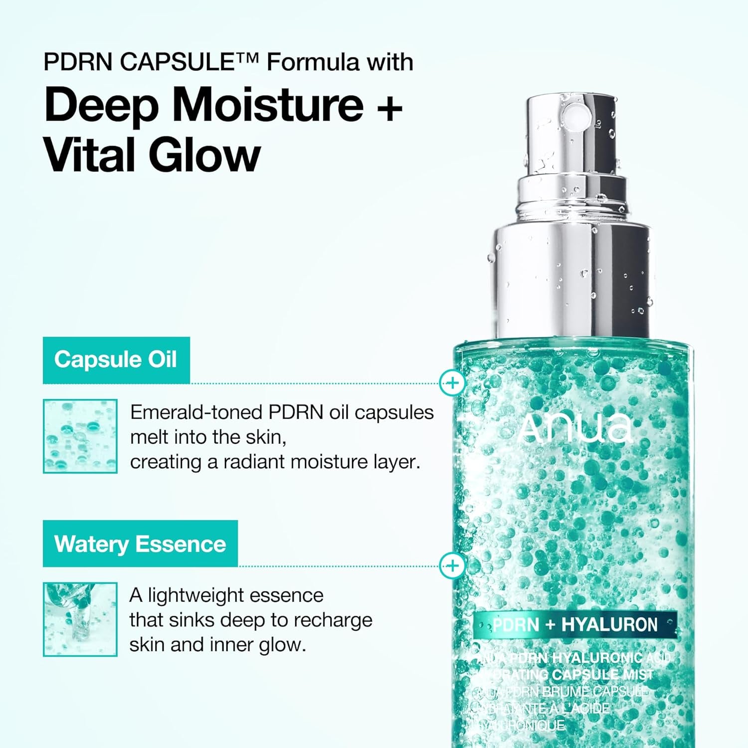Revitalize Your Skin with ANUA PDRN Collagen Glow Facial Serum Spray - Hydrating Mist for a Dewy Finish, Perfect for All Skin Types!