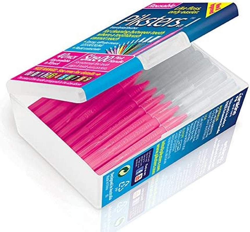 Interdental Brushes (40 Pack, Size 00 (Pink))