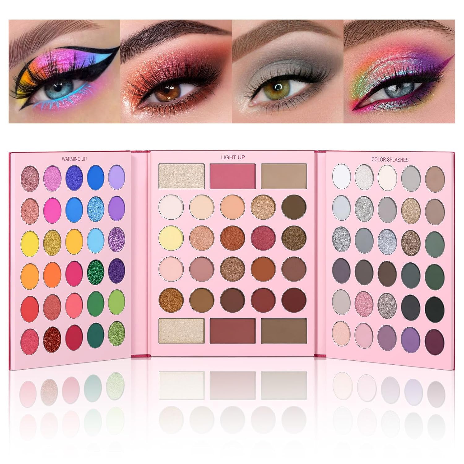 UCANBE 86-Color Eyeshadow Palette & 15-Piece Brush Set - Ultimate Makeup Kit for Stunning Looks, Perfect Valentine’s Day Gift!