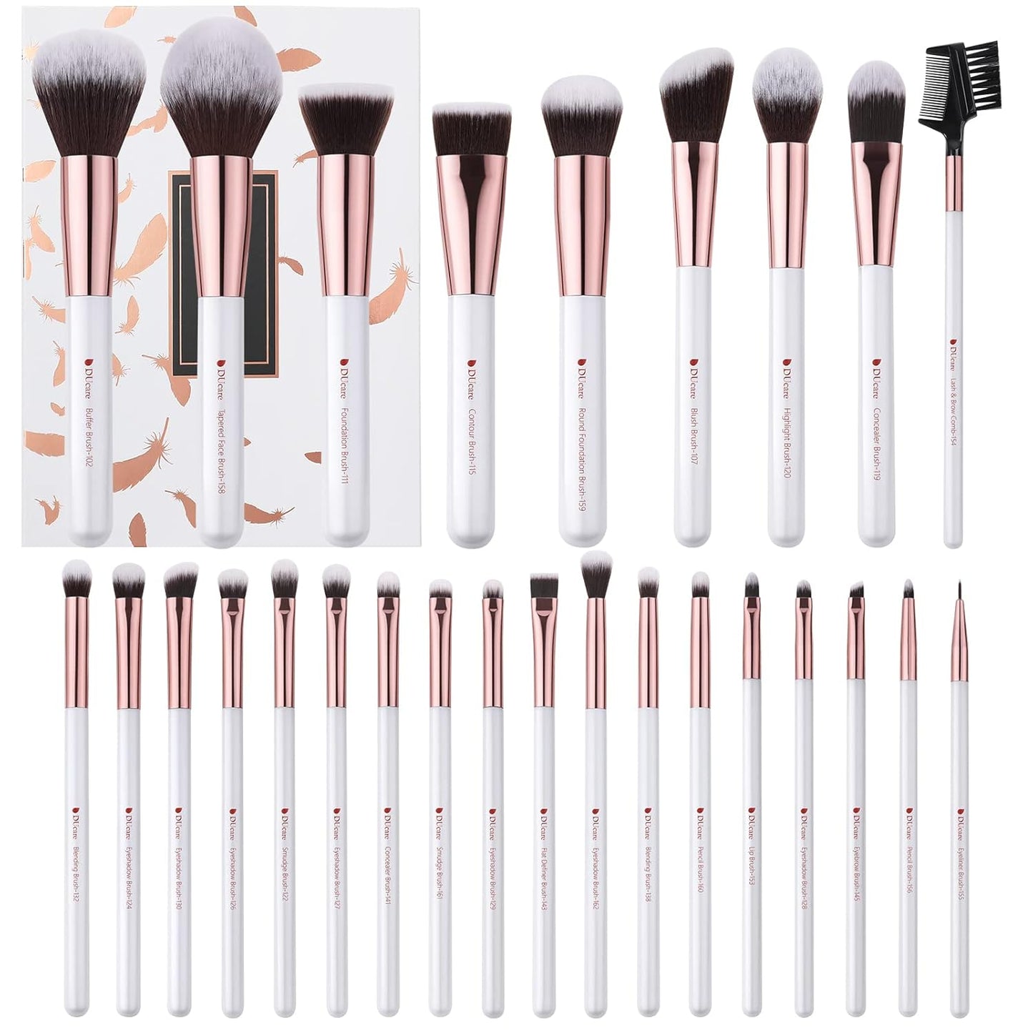 Transform Your Beauty Routine with the Ducare 27-Piece Professional Makeup Brush Set – Achieve Flawless Foundation, Seamless Blending, and Stunning Eye Looks!