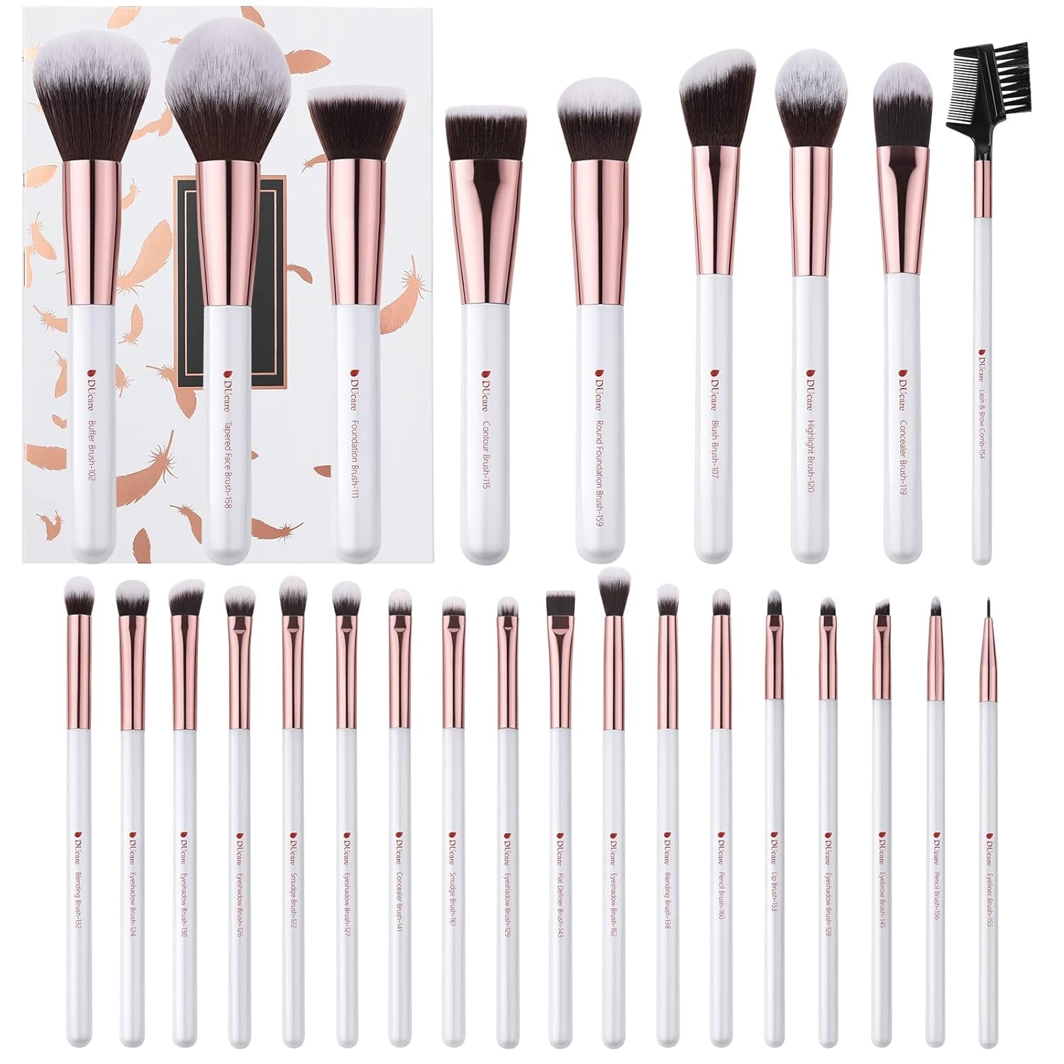 Transform Your Beauty Routine with the Ducare 27-Piece Professional Makeup Brush Set – Achieve Flawless Foundation, Seamless Blending, and Stunning Eye Looks!