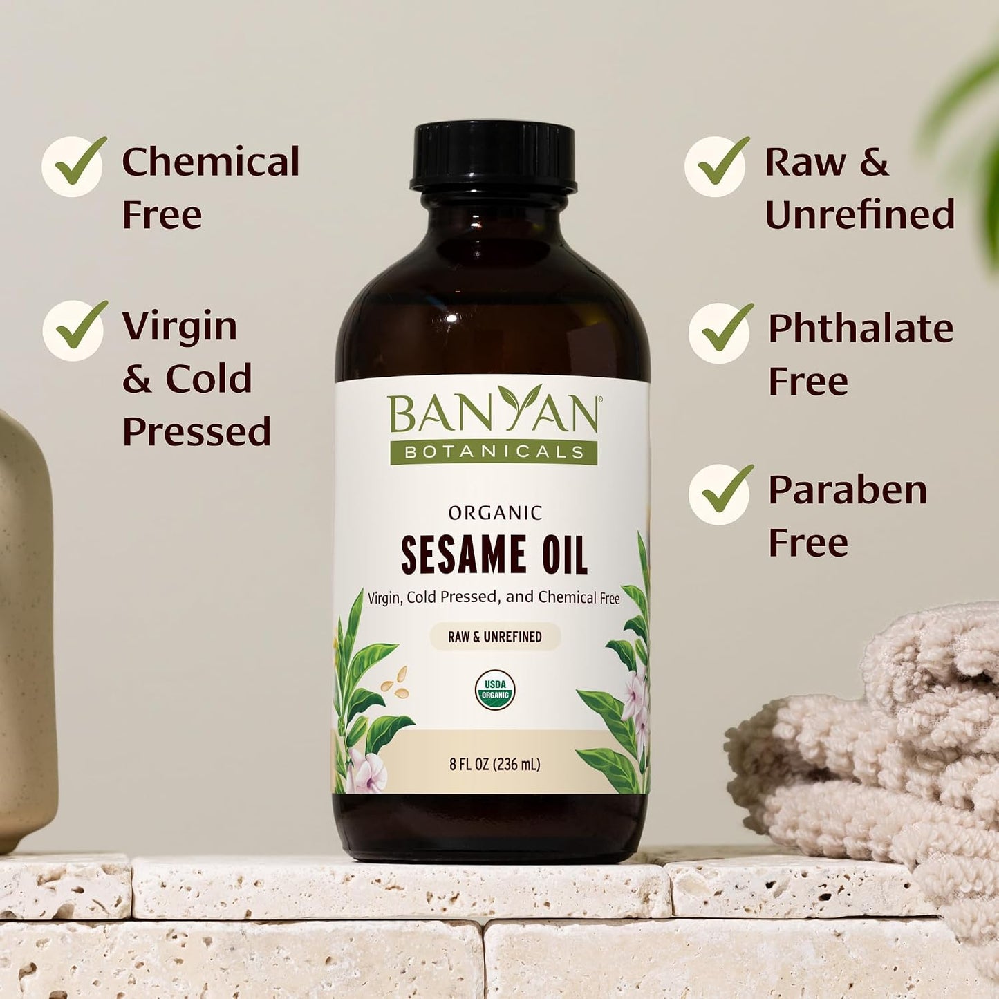 Banyan Botanicals Organic Unrefined Sesame Oil