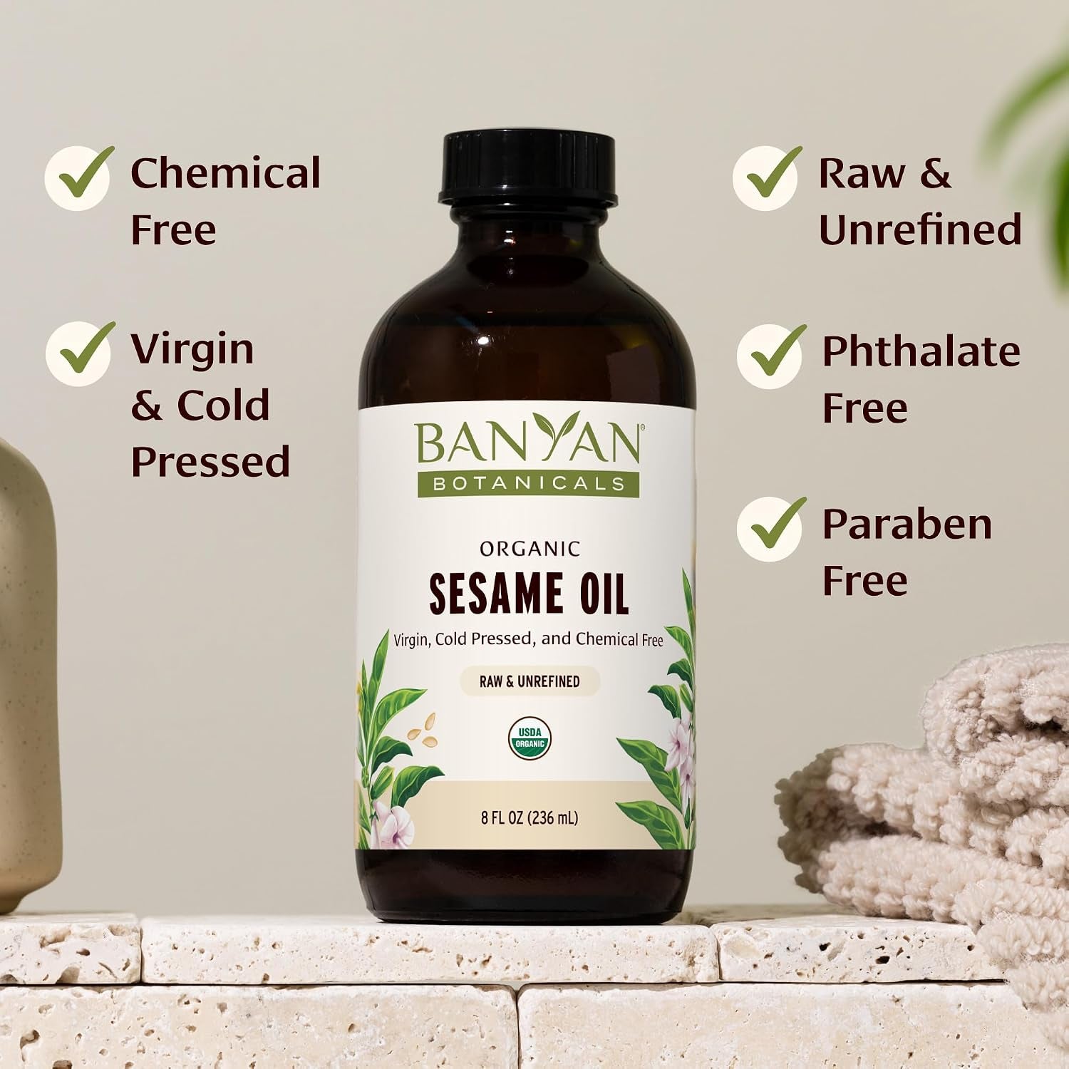 Banyan Botanicals Organic Unrefined Sesame Oil