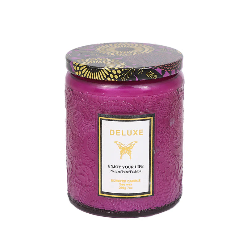 Textured Scented Handcrafted Soy Wax Aromatherapy Candles