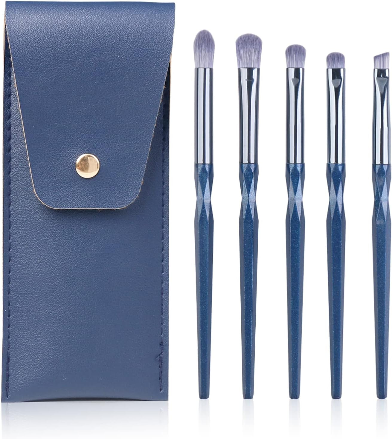 ENZO KEN Natural Hair Makeup Brush Set Professional, Fox Hair Makeup Brushes Set with Case, Gold Cosmetic Brushes Makeup Set, Natural Makeup Brushes, Natural Hair Make up Brushes Set Professional.