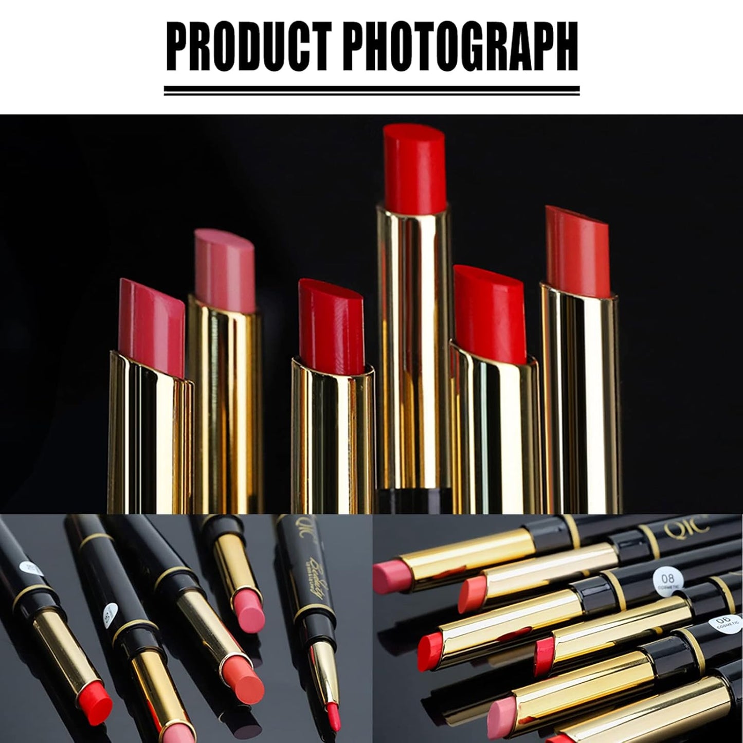 Ultimate 6-Piece Lip Liner & Lipstick Set - Vibrant Colors for Every Occasion!