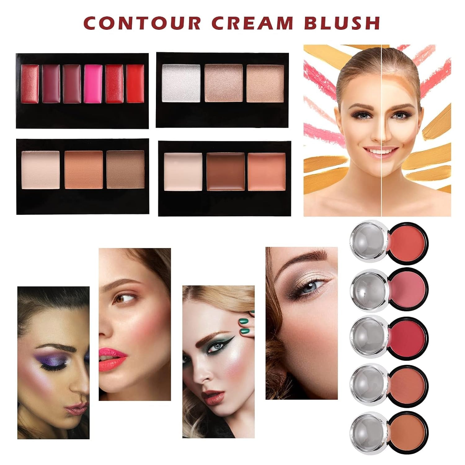 All in One Makeup Kit for Teens, 106 Pcs Professional Makeup Kit for Women Full Kit, Include Eyeshadow Palette, Lipstick Set, Concealer, Foundation, Lipgloss, Make-up Brush(Silver)
