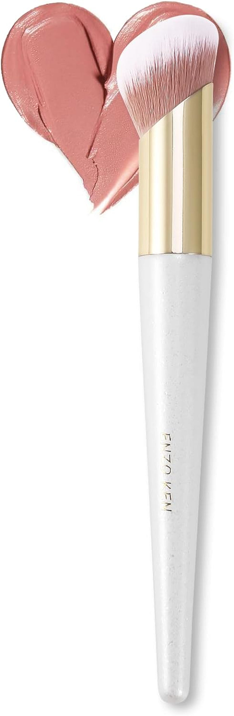 ENZO KEN Natural Hair Makeup Brush Set Professional, Fox Hair Makeup Brushes Set with Case, Gold Cosmetic Brushes Makeup Set, Natural Makeup Brushes, Natural Hair Make up Brushes Set Professional.