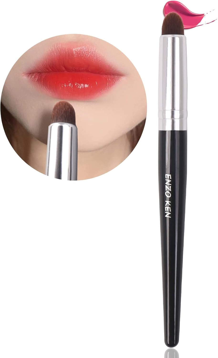 ENZO KEN Natural Hair Makeup Brush Set Professional, Fox Hair Makeup Brushes Set with Case, Gold Cosmetic Brushes Makeup Set, Natural Makeup Brushes, Natural Hair Make up Brushes Set Professional.