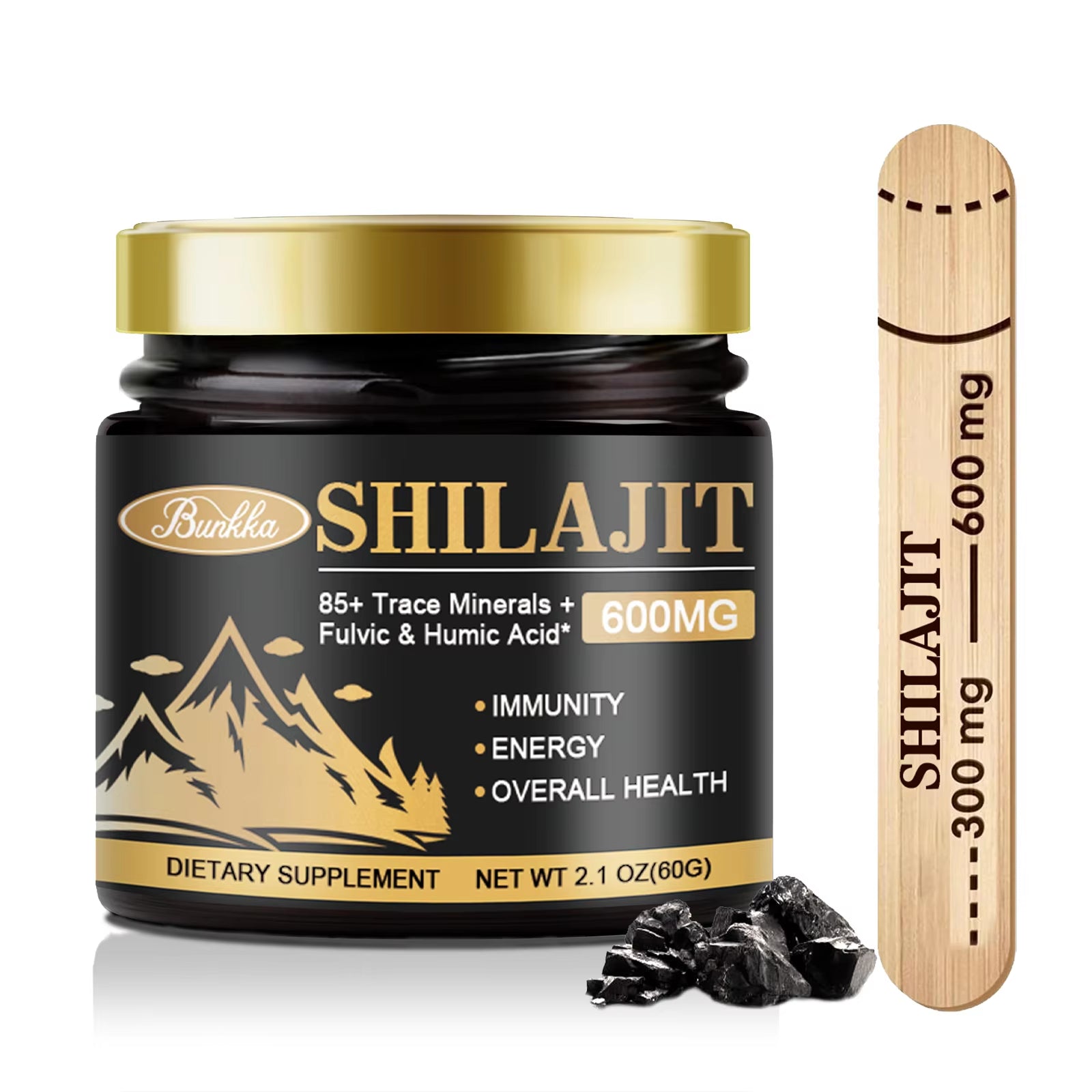 100% Pure Natural Original Shilajit Resin Himalaya Support Hormone Balance for Men & Women Support Immunity,Heart & Skin Health