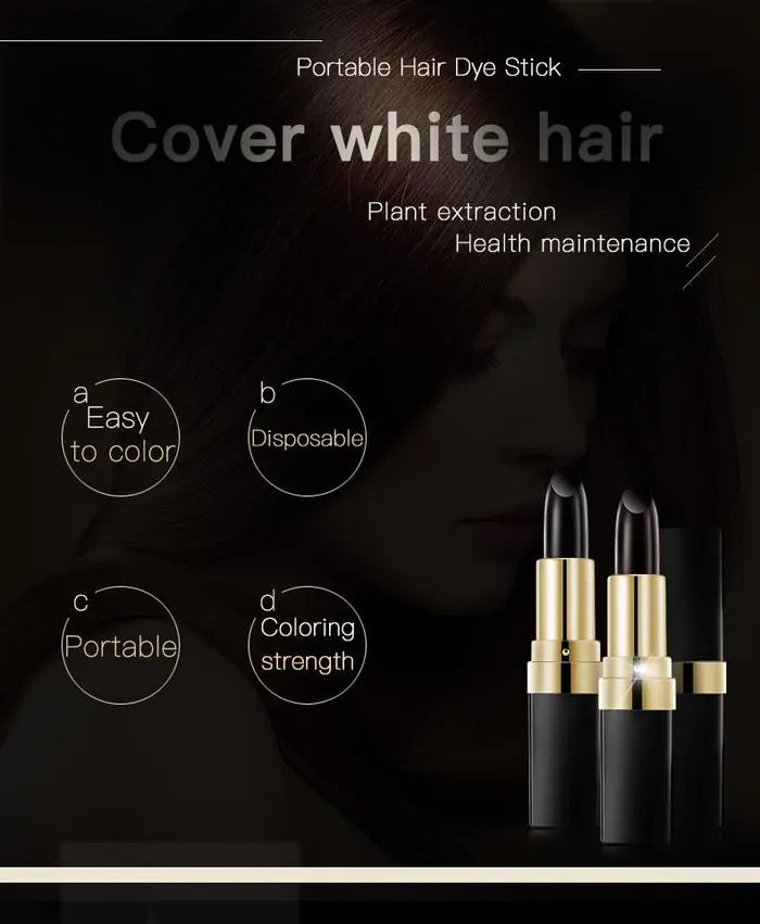 3 x Lai Mei 3.8g Hair Dye Stick for Quick Gray Coverage